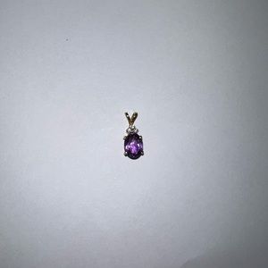 Amethyst & diamond pendant